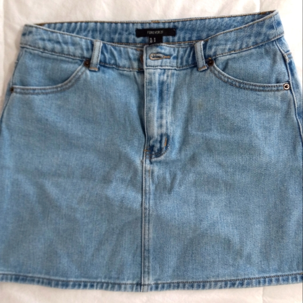 Women forever 21 jean mini skirt